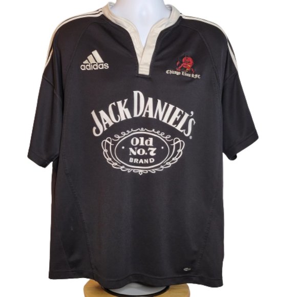 adidas Other - adidas Mens Chicago Lions RFC, Jack Daniel's, Retro Rugby Jersey Sz XL Blk